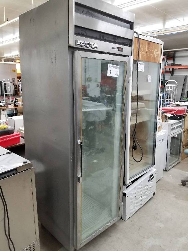 lot 3 image: Beverage Air Commercial NSF Glass-Front Refrigerator