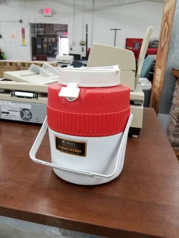 lot 104 image: Sears Widemouth 5-quart Water Cooler