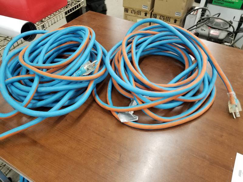 lot 41 image: Lot of (2) Heavy Duty 50ft. Extension Cords