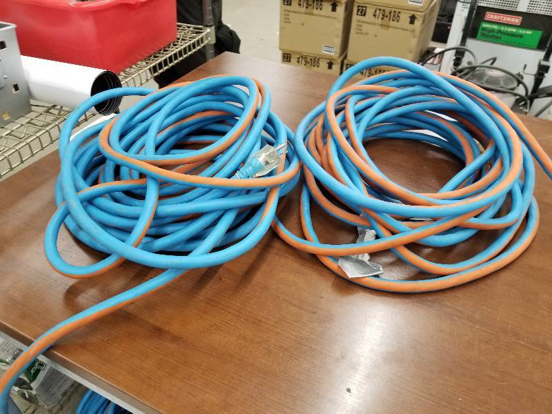 lot 42 image: Lot of (2) Heavy Duty 50ft. Extension Cords