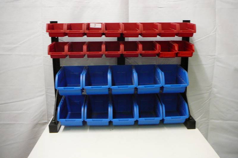 lot 3 image: Bins &  Rack