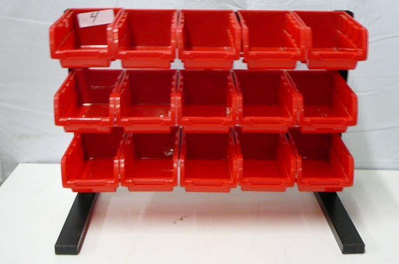 lot 4 image: Bins &  Rack