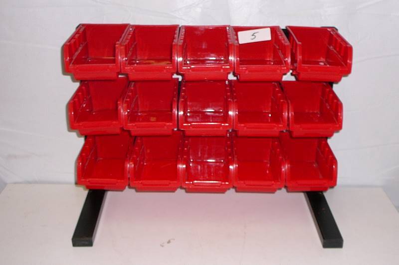 lot 5 image: Bins &  Rack