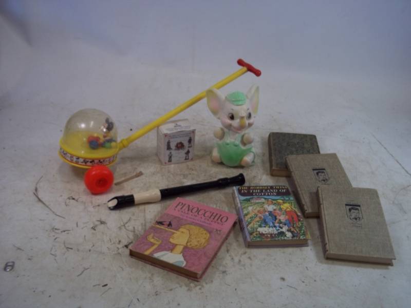 Mickey Popper,Elephant,Recorder,Pewter Figures,Bobbsey Twins Books