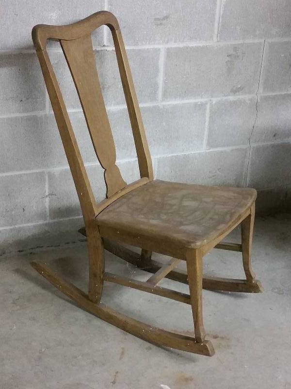 lot 28 image: Antique Wood Rocking Chair