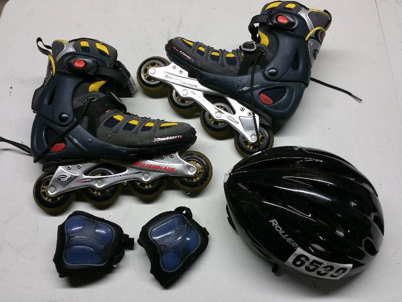 lot 68 image: Rollerblade Skates, Helmet, and Pads