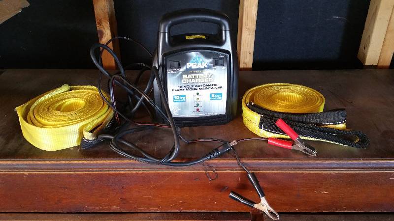lot 169 image: Battery Charger & Tow Straps