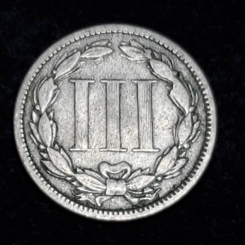 lot 243 image: 1874 Three Cent Nickel