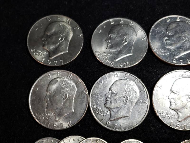 lot 255 image: $20 Face in $1 Dollar Coins - Eisenhower, Susan B Anthony, and Sacagawea
