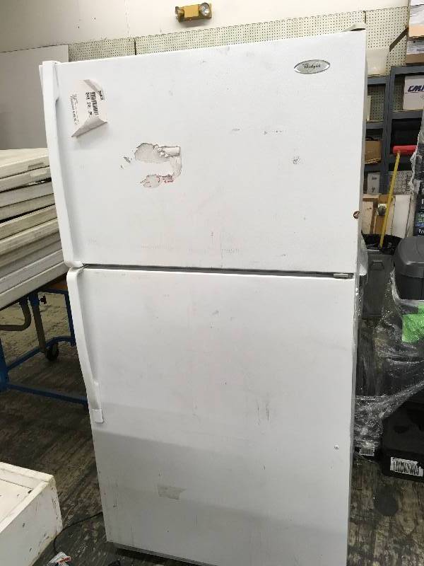lot 246 image: Whirlpool ET1FTKXKQ 20.8 cu. ft. Top Mount Refrigerator, Retail $649.99