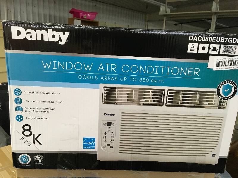 lot 256 image: Danby DAC080EUB7GDB Window Air Conditioner, Retail $189.99