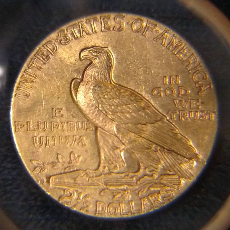 lot 1 image: 1925 D Gold 2 12 Dollar Indian Hea...
