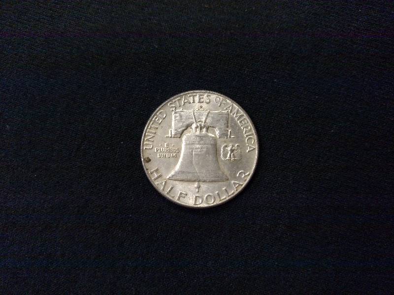 lot 114 image: 1961 D Franklin Silver Half Dollar...