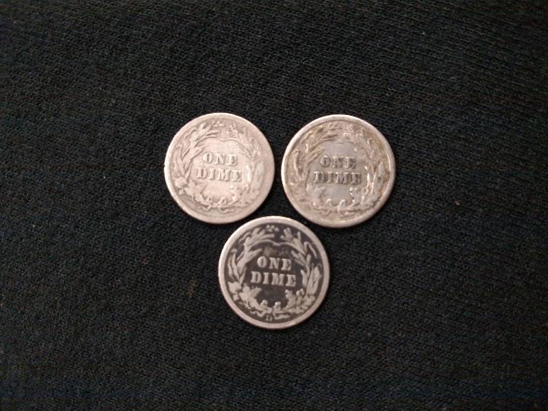 lot 129 image: 1911, 1911 D, & 1912 Barber Silver ...