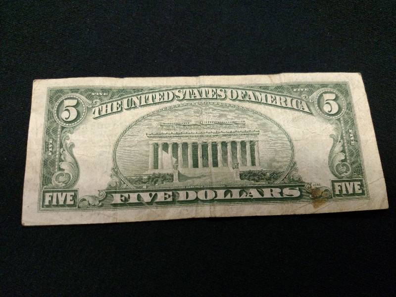 lot 132 image: 1953 Five Dollar Silver Certificate...
