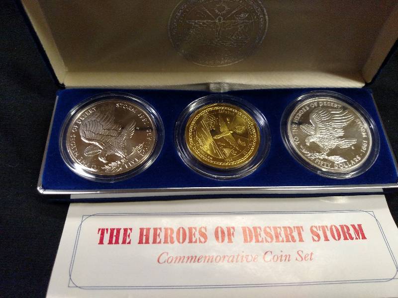 1991 Heroes Of Desert Storm Commemo Usa Coins Currency 13 K Bid