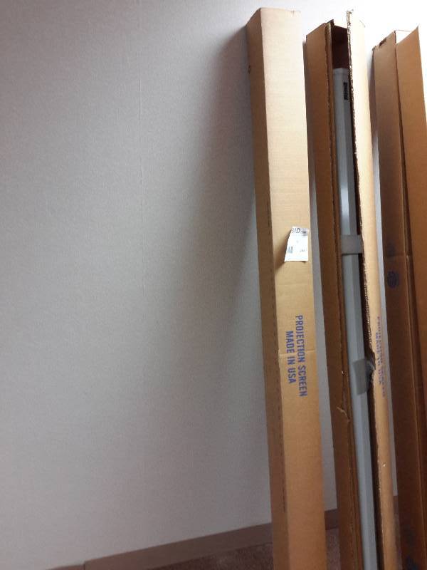 2, Da Lite, 7 ft Projector Screens, New in Boxes
