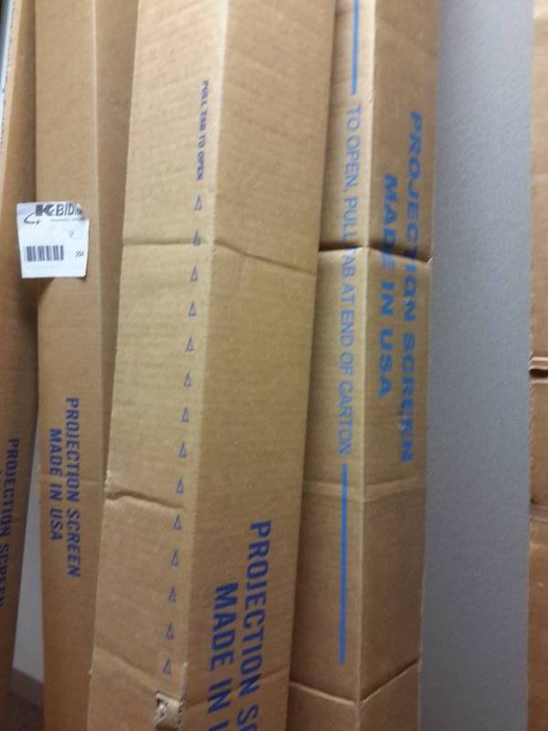 2, Da Lite, 7 ft Projector Screens, New in Boxes