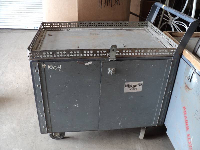 lot 7 image: metal storage cart on wheels - 2x3...