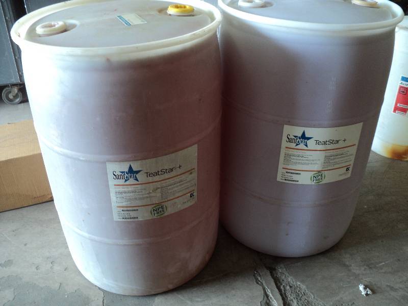 lot 15 image: 2 plastic barrels 3 high...