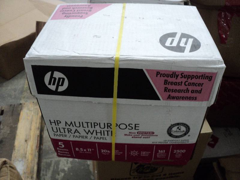 lot 110 image: 2500 sheets of HP ultra white copy ...