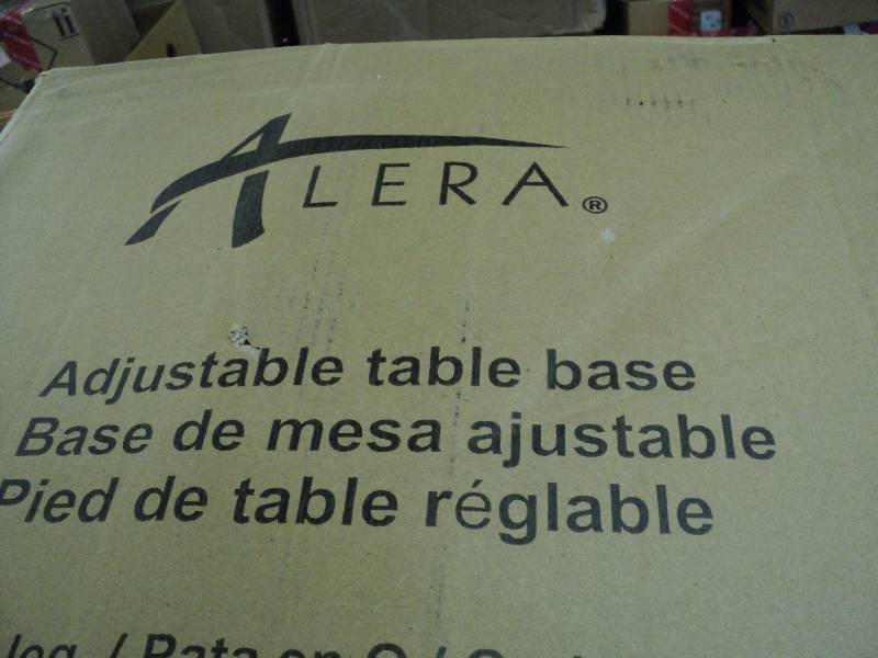 lot 126 image: Alera adjustable table base - assem...