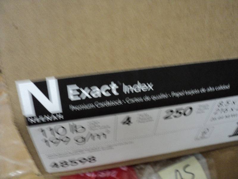 lot 129 image: 1000 sheets of Exact Index card sto...