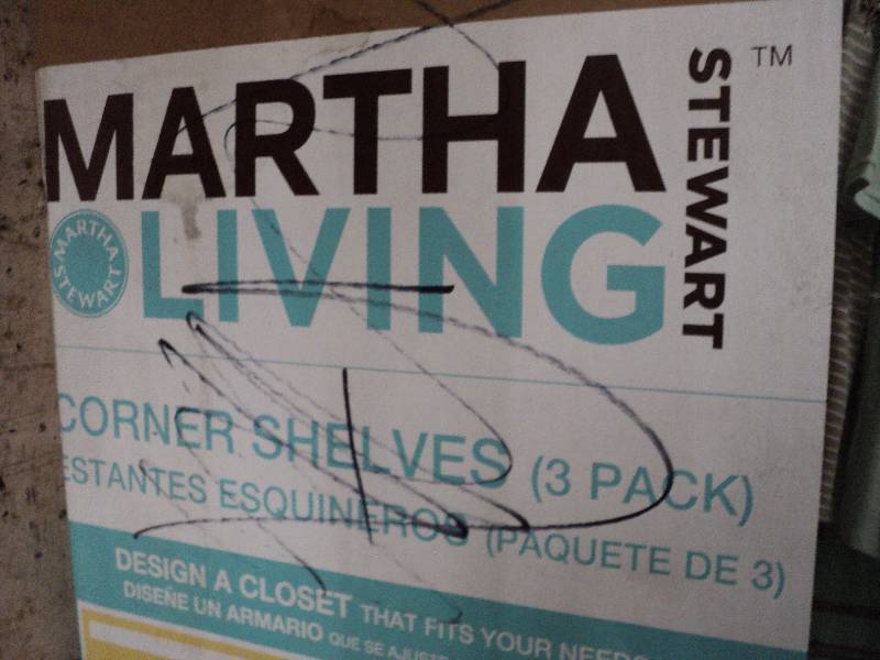 lot 48 image: Martha Stewart corner shelves...
