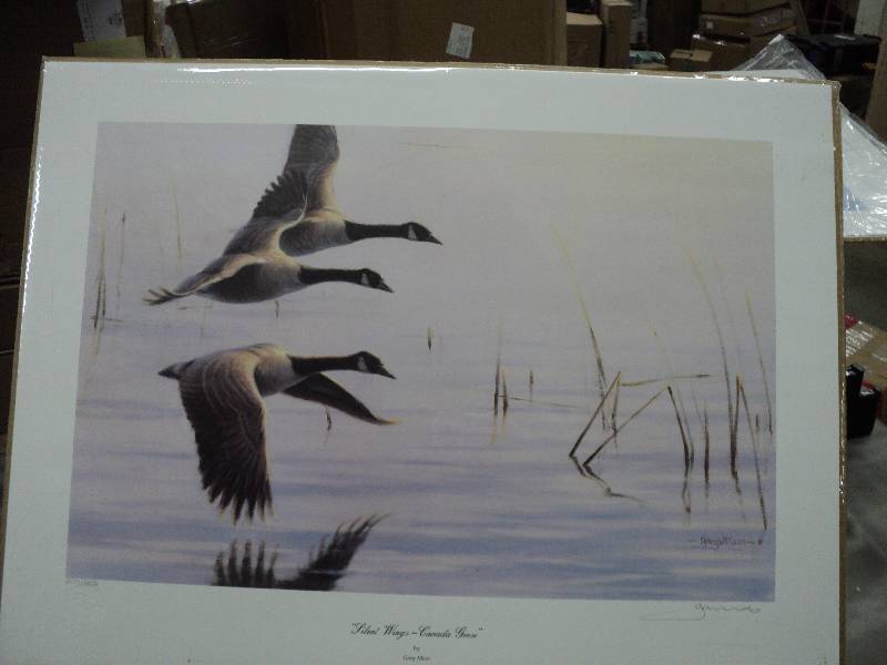 lot 62 image: Silent Wings-Canada Geese by Gary M...