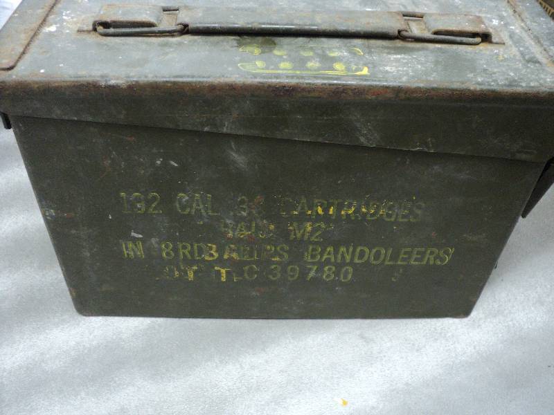 lot 69 image: Metal Ammunition container 10 x 7...