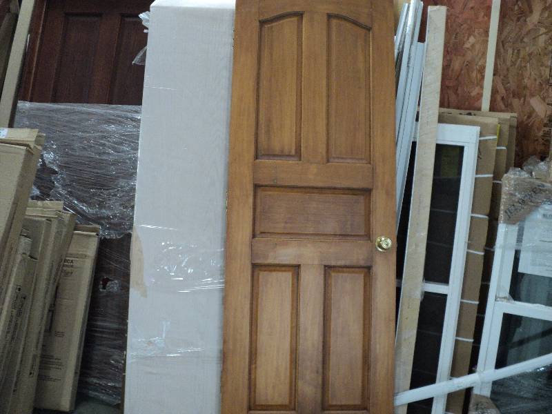 lot 96 image: 28x78 5 panel door with door knobs...