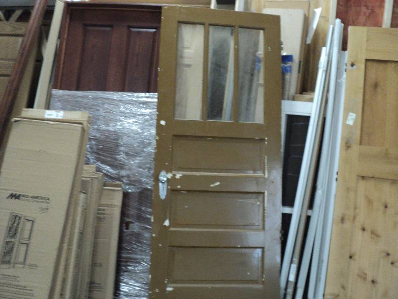 lot 137 image: 3 glass panel doors 3 x 78...