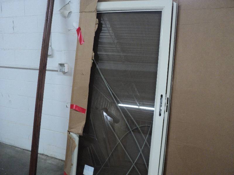 lot 151 image: 3x78 metal door with glass...