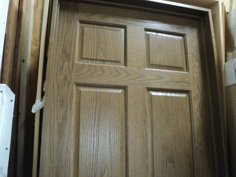 lot 170 image: 32x80 6 panel door in frame...