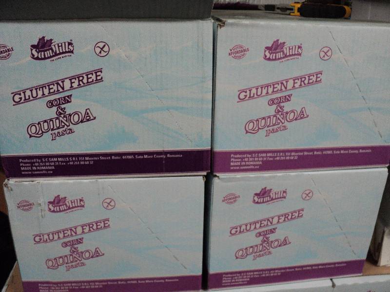 lot 244 image: 4 boxes Sam Mills gluten free corn ...