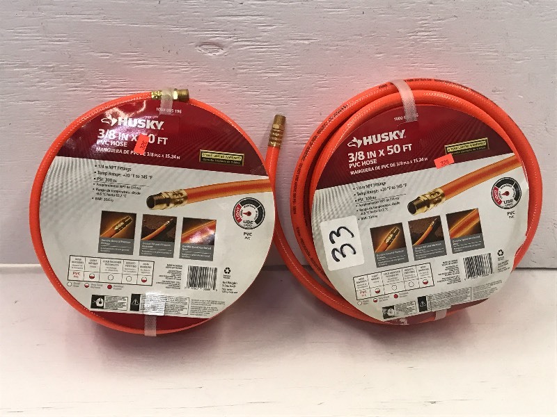 lot 33 image: (2) New Husky 38 x 50ft Air Hoses...