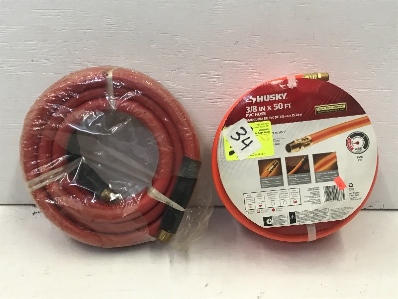 lot 34 image: (1) New Husky 38 x 50ft Air Hose ...