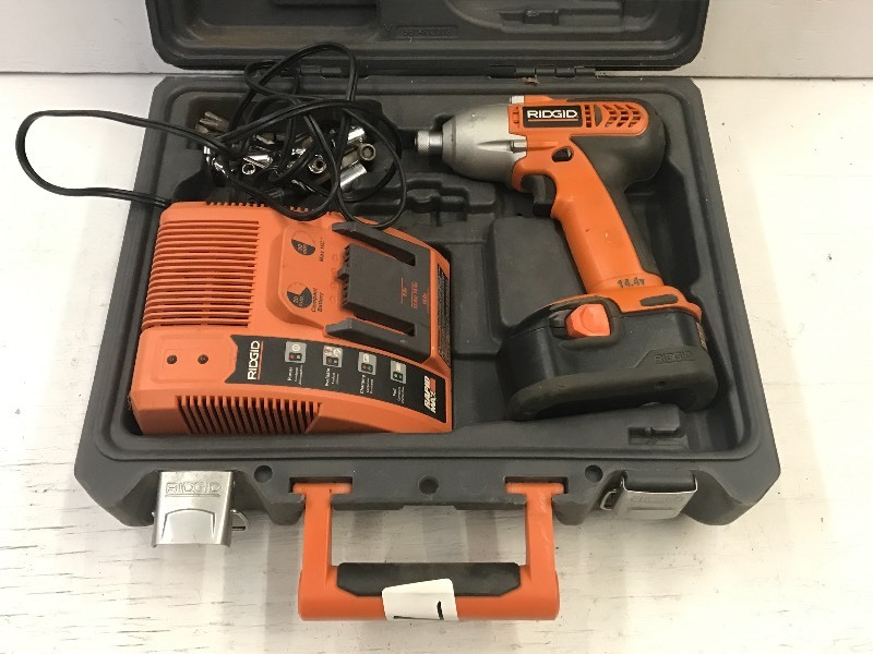 lot 71 image: Ridgid 14.4Volt Cordless 14 Drive...