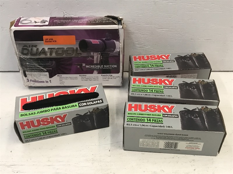 lot 80 image: Lot Of Boxes Of Husky 39-Gallon Tr...