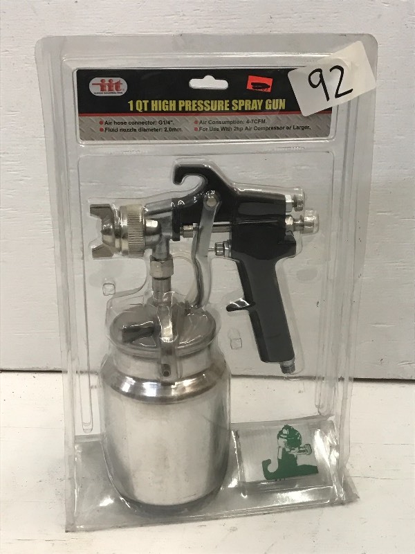 lot 92 image: 1-Quart Pressure Spray Gun, 2HP & U...