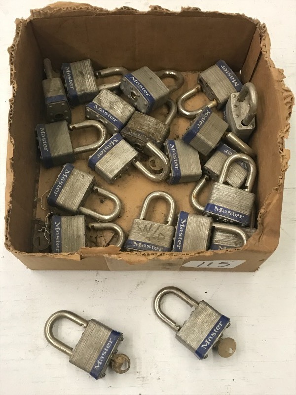 lot 115 image: Box Of Assorted Master Padlocks ...
