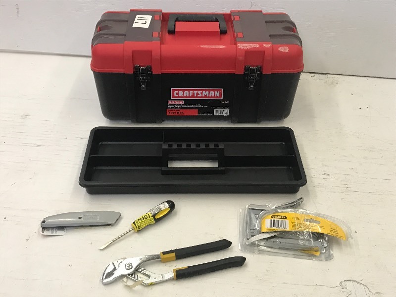 lot 117 image: Craftsman 20 Toolbox With Assorted...