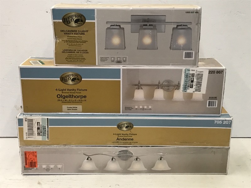 lot 131 image: Lot Of (3) New Hampton Bay Vanity L...