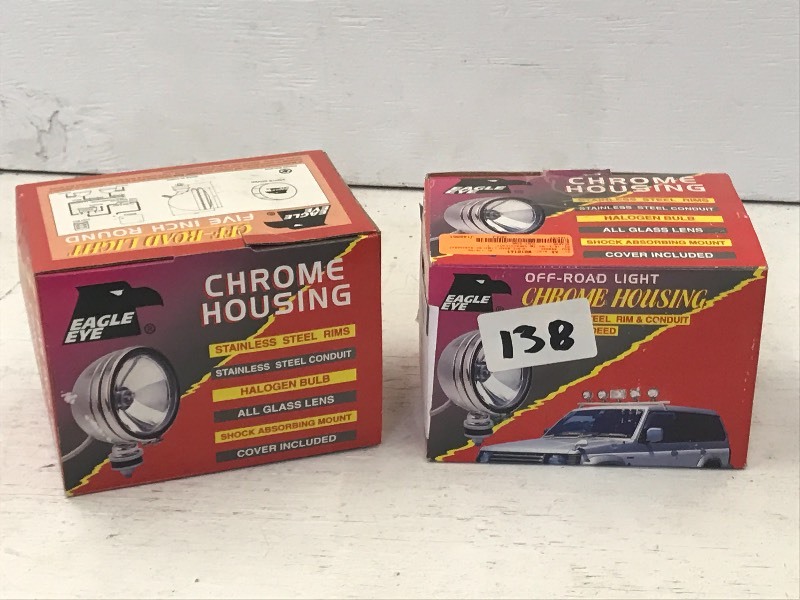 lot 138 image: (2) New Chrome Housing 5 Offroad L...