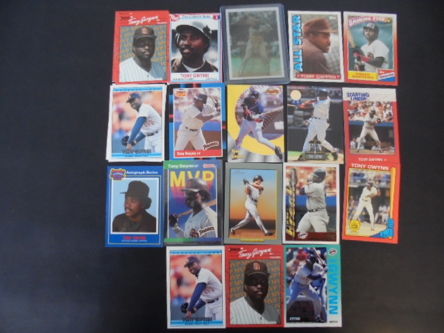 lot 39 image: Vintage Tony Gwynn Baseball Cards with Sportflics and Post Cereal Cards
