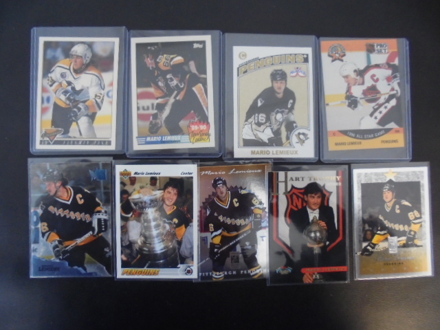 lot 59 image: Mario Lemieux Hockey Cards with Jaromir Jagr