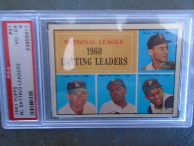 lot 26 image: 1961 NL Batting Leaders Slabbed & Graded