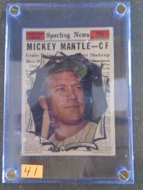 lot 41 image: Mickey Mantle Sporting News All Star Baseball Card