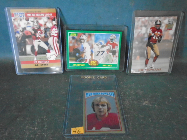 lot 46 image: Joe Montana Football Cards