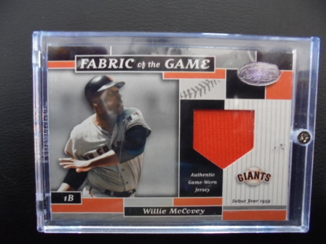lot 17 image: Willie McCovey Game Worn Jersey Card